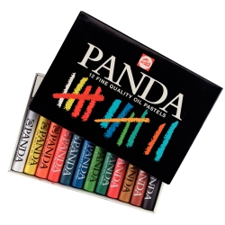 Pastels à l'huile Panda en set