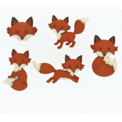 Lot de boutons - renards