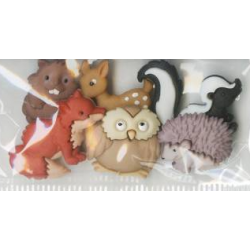 Boutons animaux foret