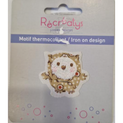 Thermocollant Bébé hibou beige